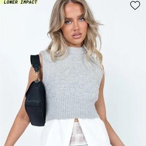Princess Polly Grey Harlow Sweater Vest